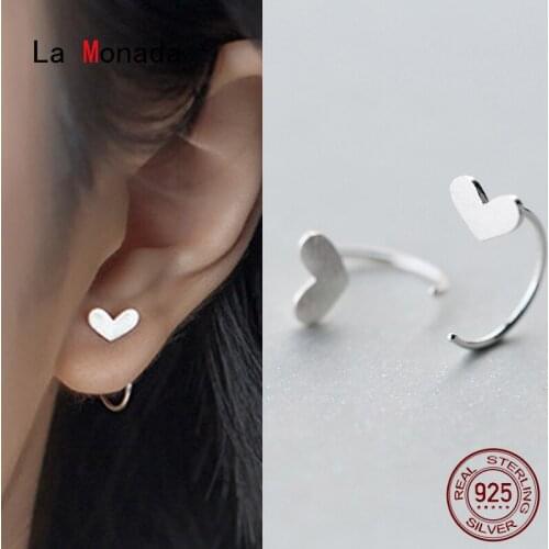 La Monada Heart Hoop Earrings For Women Silver 925 Hook Fine Women Earrings Jewelry Silver Small Hoop Earrings 925 Silver Women