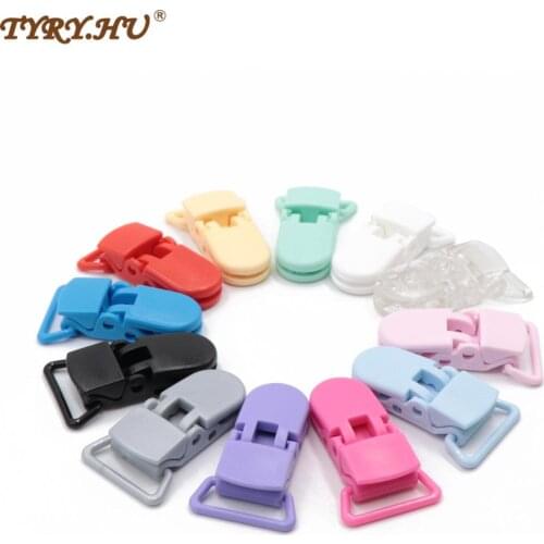 TYRY.HU 5Pcs/Lot Anti-Off Tail Pacifier Clip Holder Baby Dummy Soother Suspender Toddler Baby DIY Pacifier Chain Making 20mm