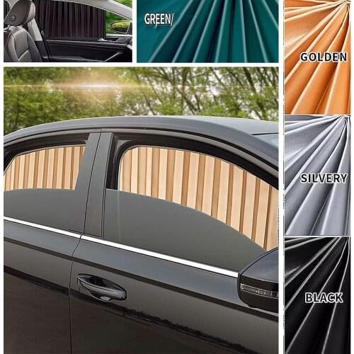 4Pcs Universal Luxury VIP Car Van SUV Window Curtain UV Sunshade Visor Kit Rear Window Sunshade Car Accessories MagneticSunshads