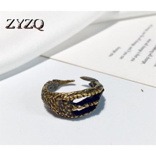 ZYZQ Punk Stylish Wholesale Lots&Bulk Accessories Jewelry Finger RIngs Vintage Eagle Claw Shaped Design Luxury Single Midi-Rings
