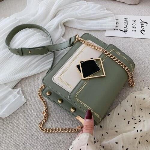 Fashion Bag Bags Women Famous Lock Designer Chain PU Leather Shoulder Crossbody Bags Womens Handbags Purses free shipping