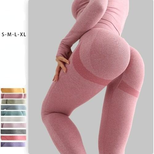 Women Seamless Fitness Leggings Push Up Pants Indoor Sport Yoga High Waist Tights Booty female Workout Leggins Drop Shipping