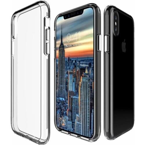Hard PC + Soft TPU Phone Back Cover for iPhone X Case Clear Phone Cases for iPhone 7 Case for iPhone 6 6s 8plus XS XR XS Max