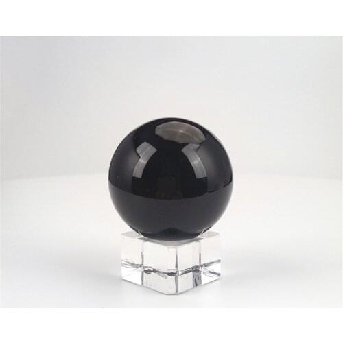 1PCS/Lot Natural Black Balls Sphere Large Crystal Ball Healing Stone Quartz Crystal Balls Free With Crystal Base