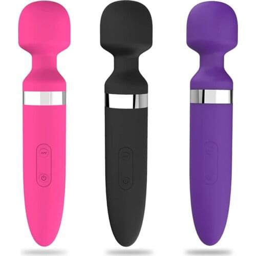 10 Speed AV Wand Massager Vibrators Waterproof Soft Dildo Vibrator G Spot Clitoris Stimulator Adult Sex Toys for Woman
