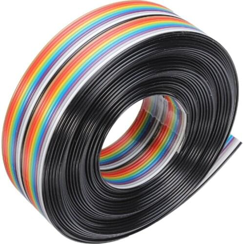 5M 1.27mm 20P Cable Rainbow Flat Line Support Wire Soldered Cable Connector Wire Electrical Equipment Supplies