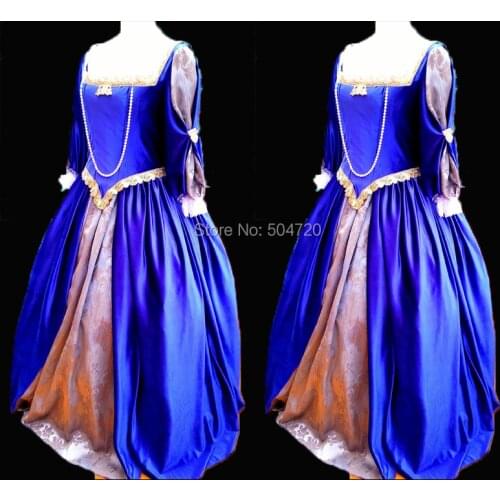 Tailored!Classical Theatre TV Duchess Queen 17th Medieval Renaissance Gown Era Halloween Retro Cosplay dress all size HL-525