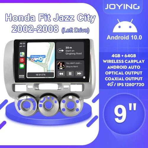 9 Inch Autoradio 1Din Android 10 Car Radio Stereo Head Unit Multimedia Player For HONDA JAZZ City 2002 2008 Carplay Android Auto