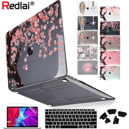 Cherry Blossom Print Hard Case For Macbook Air 13 A1466 A1932 A2179 M1 2020 Pro 13 15 16 inch Touch bar A2289 A2338 A2141 Cover