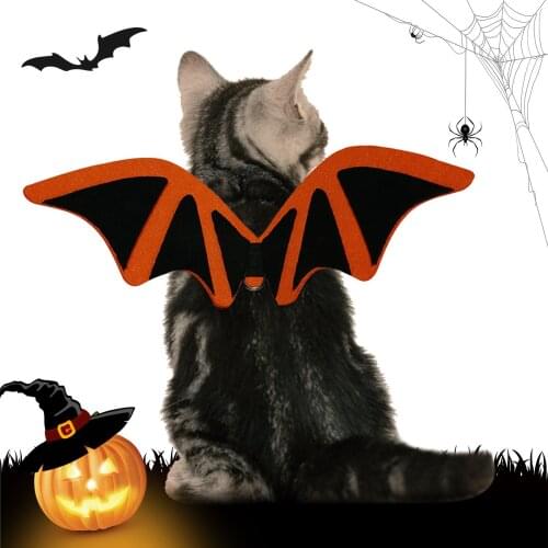 Pets Cat Dog Black Bat Wings For Halloween Costumes Cute Funny Vampire Pet Gift Dress Up Pumpkin Festival Party Supplies A40