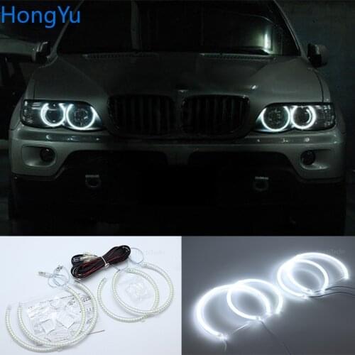 For BMW E53 X5 2000 2001 2002 2003 Excellent Angel Eyes Ultra bright smd led Angel Eyes kit halo rings Daytime running lights