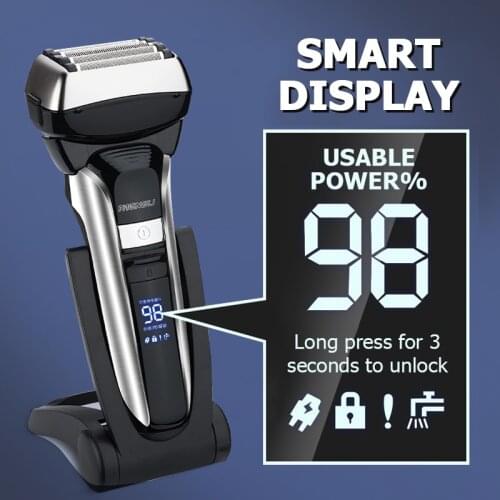 Professional Electric Shaver Powerful Shaver for Men LED Digital Display Rechargeable Electric Razor Wet Dry Face Beard Shaver