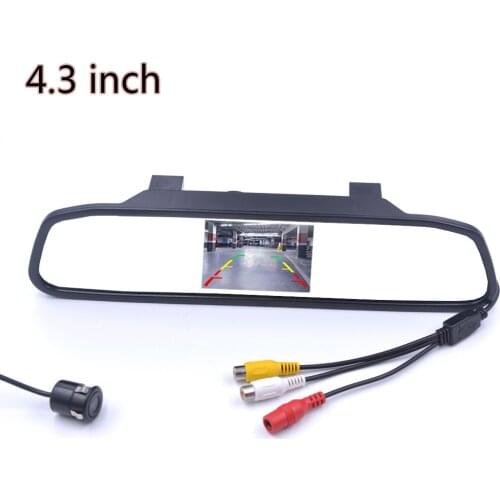 Rear View Camera 4.3 Inch Car Monitor TFT LCD HD Digital Vehicle Screen Rear View Camera 8 LED Light Reversing Camera