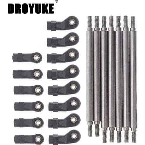 Droyuke Metal Links Kit 7pcs 6 mm Stainless Steel Connecting Rod Spare Parts for Redcat Gen8 Redcat M4 Accessories
