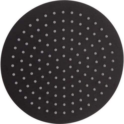 Round Rainfall Shower 304 Stainless Steel Bathroom Accessories Shower Faucet Water Saving Shower Head Black Polished Single Head