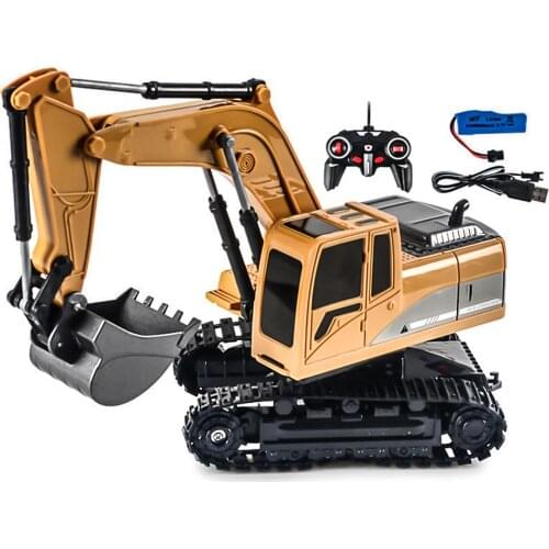 Simulation Charging Remote Control Engineering Car Model Toy Gradient Lights