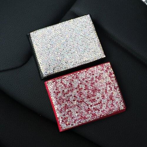Fashion crystal diamond women driver license card holder diamante key case for Car