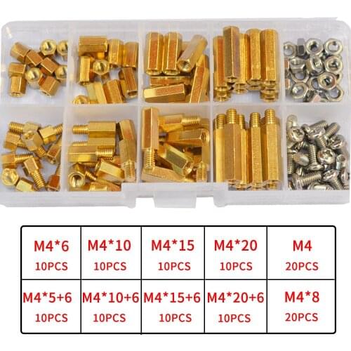 M2.5 Brass Male Female Hex Standoff Threaded Mount PCB Hexagon Motherboard Spacer Bolt Screw Long Nut Set Assortment Kit