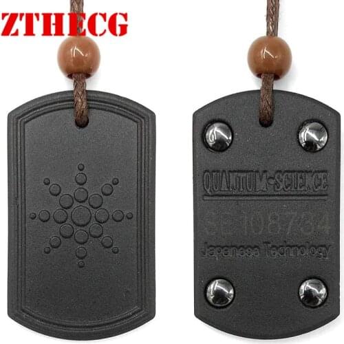 New Fashion Necklace Black Volcanic Rocks Health Protection Best Friends Pendant Anion Energy Necklace Women Child collar mujer