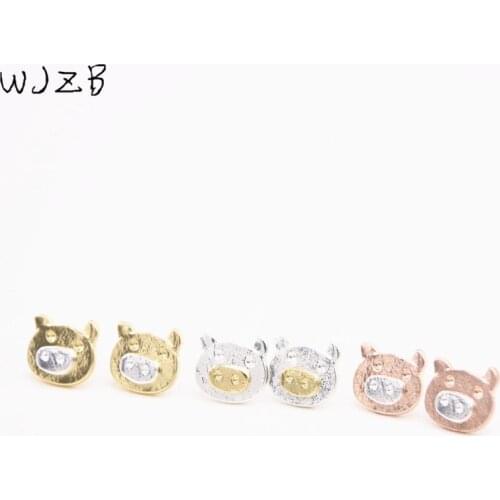 New cartoon elements pig stud earrings Cute pig head stud earrings Beautiful design for woman