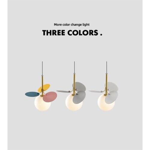 New Colorful Nordic Flower Home Decoration Lamp Kitchen Children Room Lovely Pendant Lamp Frosted Glass Ball Hanging Lamp