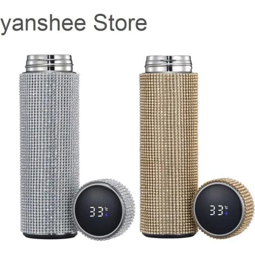 Creative diamond thermos, intelligent temperature display, gift Mok, Manning voruwen