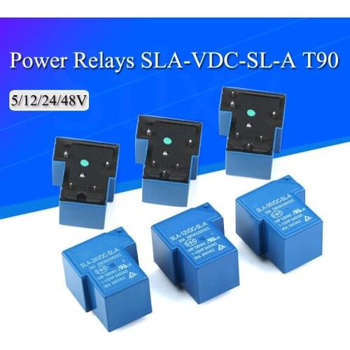 Power Relays SLA-05VDC-SL-A SLA-12VDC-SL-A SLA-24VDC-SL-A SLA-48VDC-SL-A 5V 12V 24V 30A 4/5/6PIN T90