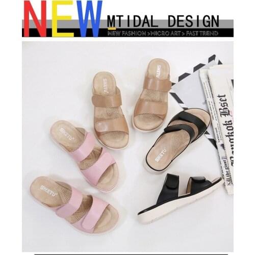 Fashion Summer Sandals Women 2020 Wedges Shoes for Women Zapatos De Mujer Beach Wear Solid Womens Shoes Casual Sandalet Outside