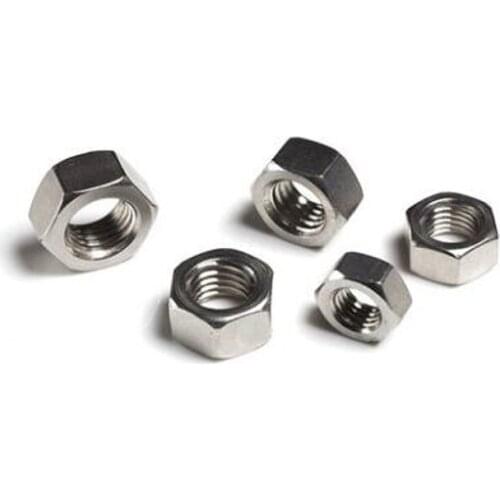 100pcs DIN934 A2-70 M1 M1.2 M1.4 M1.6 M2 M2.5 M3 M3.5 M4 M5 304 Stainless steel 18-8 metric thread hex nut hexagon nuts