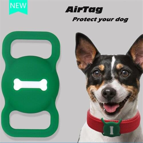 2021new Pet Silicone Protective Case GPS Finder Dog Cat Collar Loop for Apple Airtags for Apple Locator Tracker Anti-lost Device