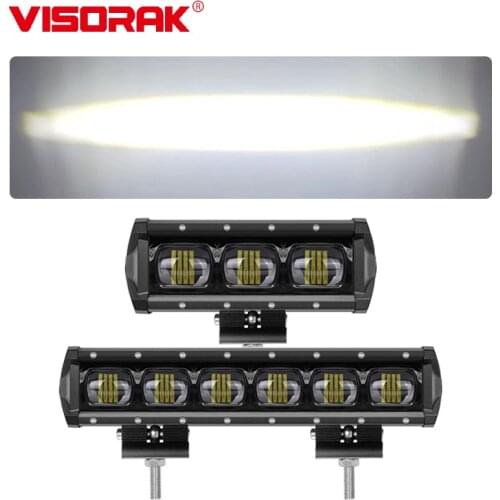 VISORAK 8 15 21 28 34 41 47" Inch 9D Offroad LED Light Bar Flood Beam Truck 4WD 4x4 ATV LED Bar For SUV Car Tractor Auto