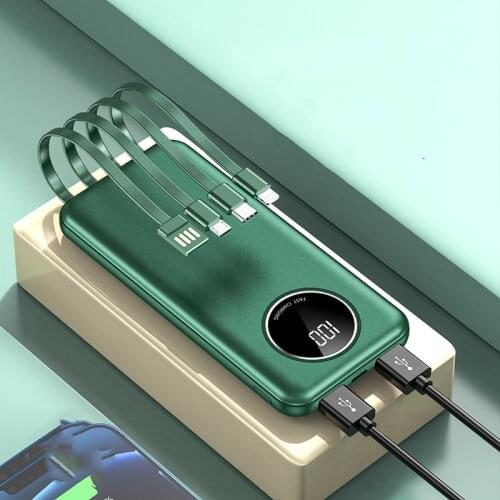 20000mAh Power Bank 10000mAh Poverbank Fast Charging Dual USB Type C External Battery Portable Charger For iPhone 12 Xiaomi Mi