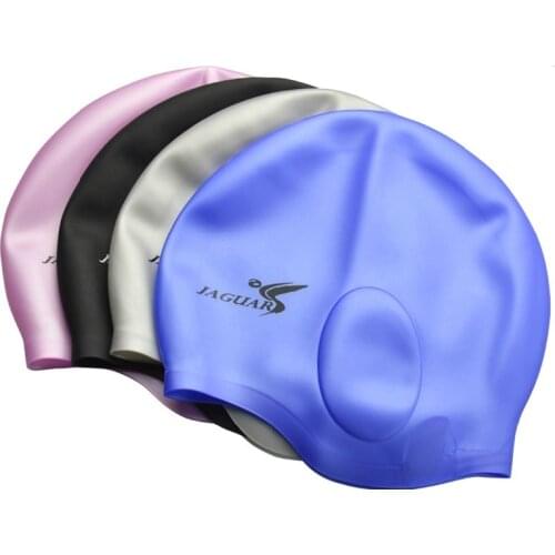 Waterproof Silicone swimming cap Adult swim Unisex Silica Gel Ear Protection Swimming Cap Men Women Silicone Cap Swimming hat2pc