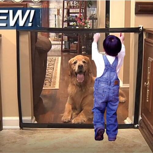 2020 Magic-Gate Dog Pet Fences Portable Folding Safe Guard Indoor and Outdoor Protection Safety Magic Gate For Dogs Cat Pet
