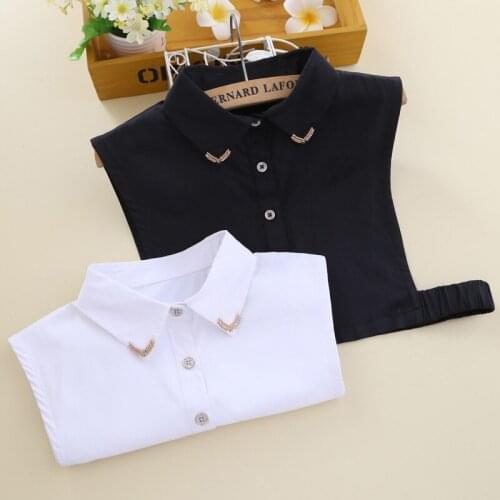 Women Ladies Shirt Fake Collar Detachable Collars Lapel Blouse Sweater Top Turn Down False Collars Neckwear Female Decor