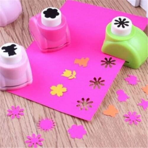 1PCS Baby Drawing Toys Child 20 Styles Hole Punch Mini Printing Paper Hand Shaper Scrapbook Tag Card Craft DIY Punch Cutter Tool