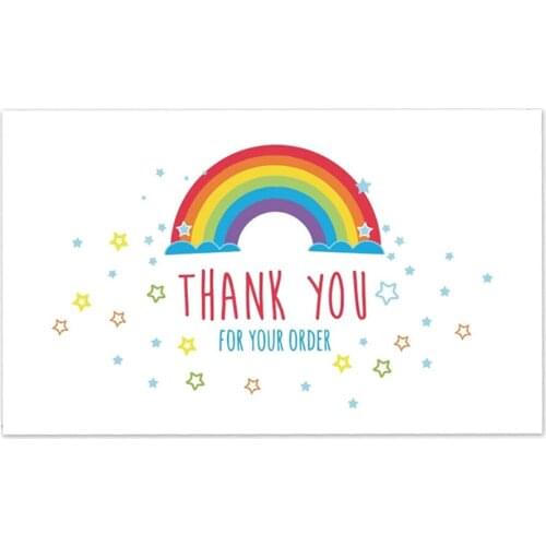10-30Pcs/lot Thank You For Your Order Card Colorful Thank You For Supporting Small Business Label Gift Decor Card