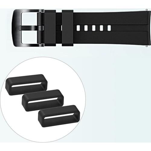 10Pc/Set 12 14 16 18 20 22 24 26 28 30mm Watchbands Strap Loop Ring Silicone Rubber Watch Bands Accessories Holder Locker