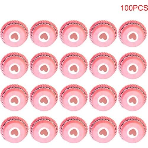 100Pcs/Set Cake Mold Round Shaped Muffin Cupcake Baking Molds Kitchen Cooking Tools Bakeware Maker DIY Cake Decorating Tools