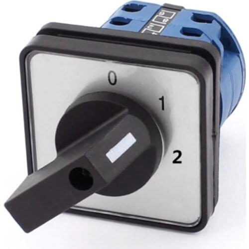 20A 660V 3 Position 0-1-2 8 Terminals Rotary Cam Changeover Switch LW28-20