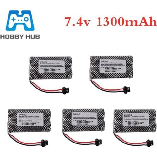 7.4v 1300mAh Li-ion Battery SM-3P Plug 18650 for Watch Gesture Sensing Twisted RC Stunt Car 2s 7.4V Battery 1-10pcs for RC Car