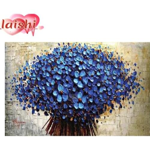 3D Diy Diamond Painting Blue flower Diamond embroidery Cross Stitch Diamond art crystal Mosaic Embroidery Painting New Year Gift
