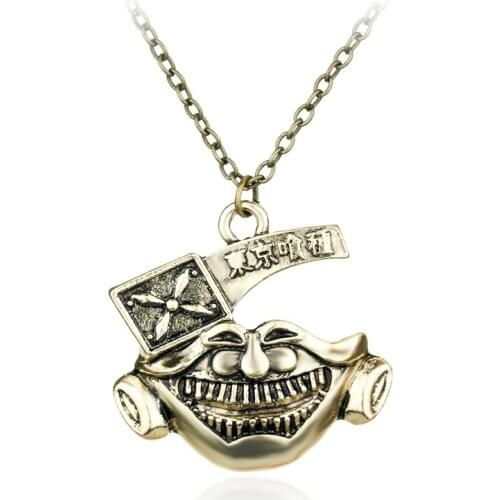 Anime series Tokyo Ghoul Necklace Antique Bronze Vintage Scary Tokyo Ghoul mask Necklace Cosplay Jewelry gifts for Women men