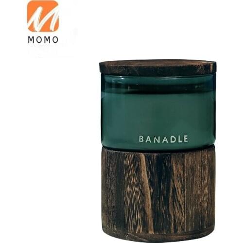 Nordic Style Wooden Core Aromatherapy Candle Soothing and Sleeping Aid Fragrance Plant Smoke-Free Home Romantic Decompression