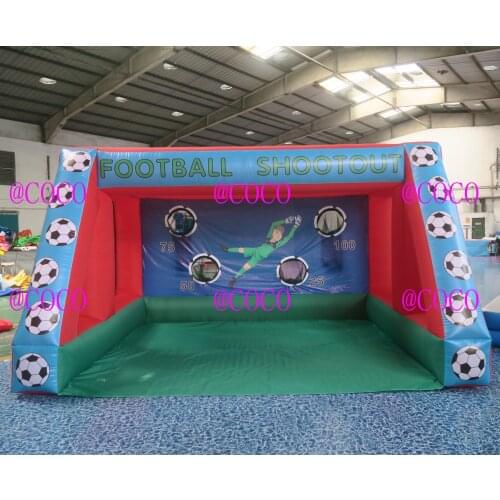 Free air ship to door, 4x3m outdoor Inflatable football goal soccer dart sport games for sale