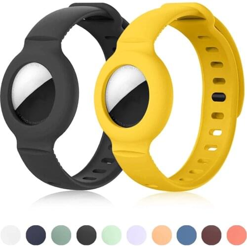 Case for Apple AirTags Soft Silicone Strap Air Tag Anti-Scratch Bracelet Protective Cover Shell for AirTag children Watch Strap