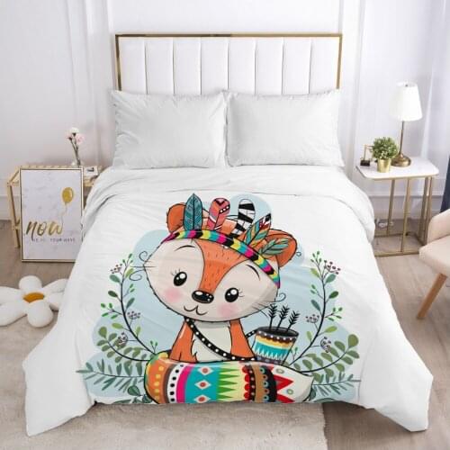 Cartoon Childrens Duvet cover Quilt/Blanket/Comfortable Case Bedding for kids baby boy girls 140x200 for Home Car squirrel