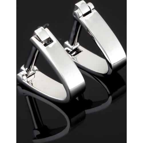 French fashion 1pair New Stainless Steel Silvery Vintage Mens Wedding Gift Classical simplicity Cuff Links