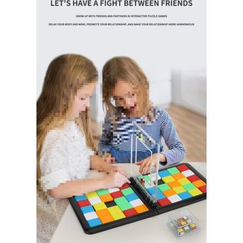 Puzzle Cube 3D Puzzle Race Cube Board Game Kids Adults Education Toy Parent-Child Double Speed Game Magic Cubes