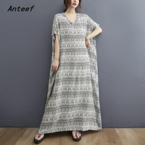 Cotton satin vintage floral dresses for women casual loose maxi long sun summer beach woman dress elegant clothes 2021